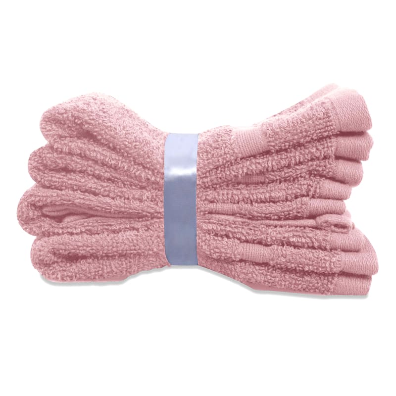 4Pack Essential Chalk Pink Washcloths, 13"