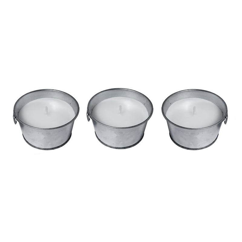 3Pack Citronella Bucket Candles, 3.5oz
