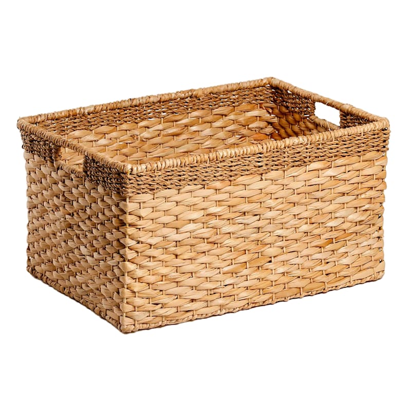 Joan Rectangle Shelf Tote Storage Basket, Large