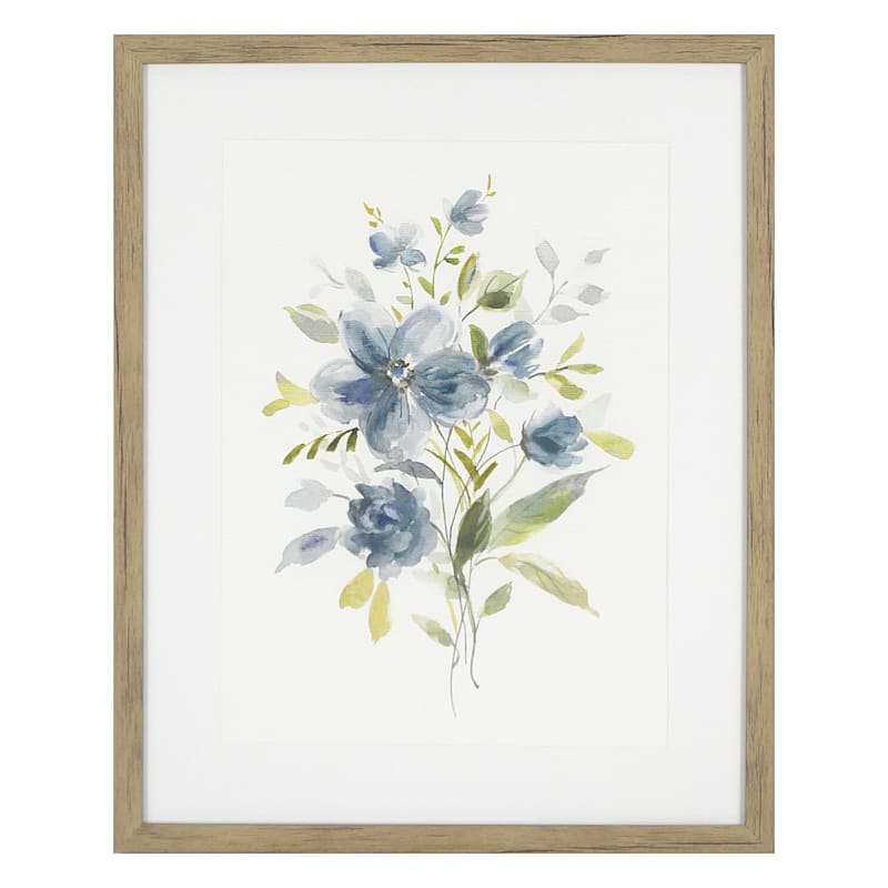 Honeybloom Floral Canvas Wall Art, Blue Sold by at Home