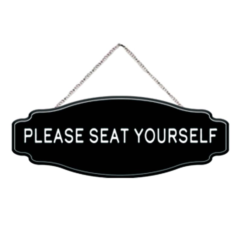 Please Seat Yourself Wall Sign, 6x16