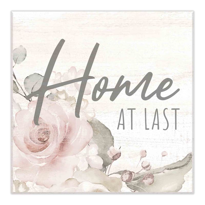 Home at Last Canvas Wall Sign, 12"