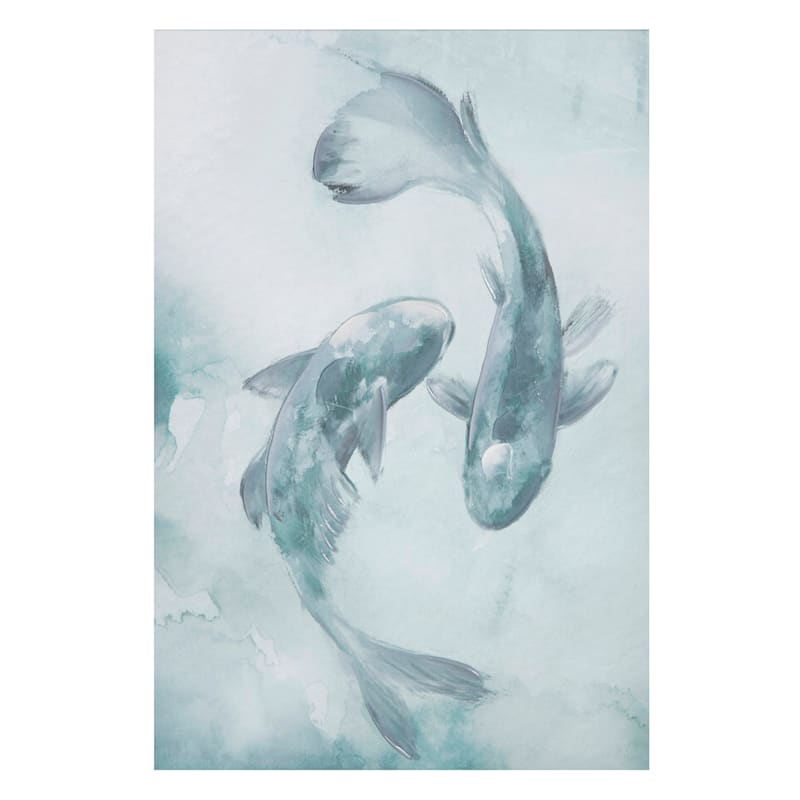 Found & Fable Koi Fish Canvas Wall Art, 16x24