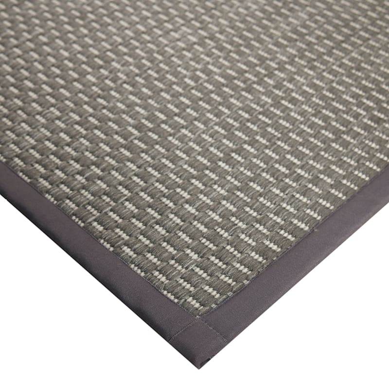 Tonal Light Grey PuffBack Washable Kitchen Mat, 21x34