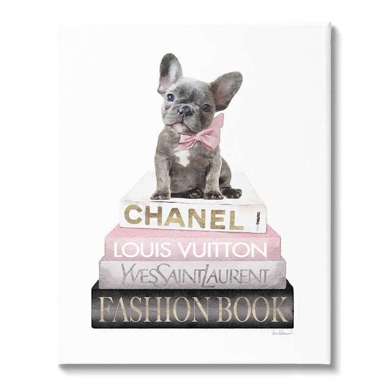 Glam Bulldog Canvas Wall Art, 8x10