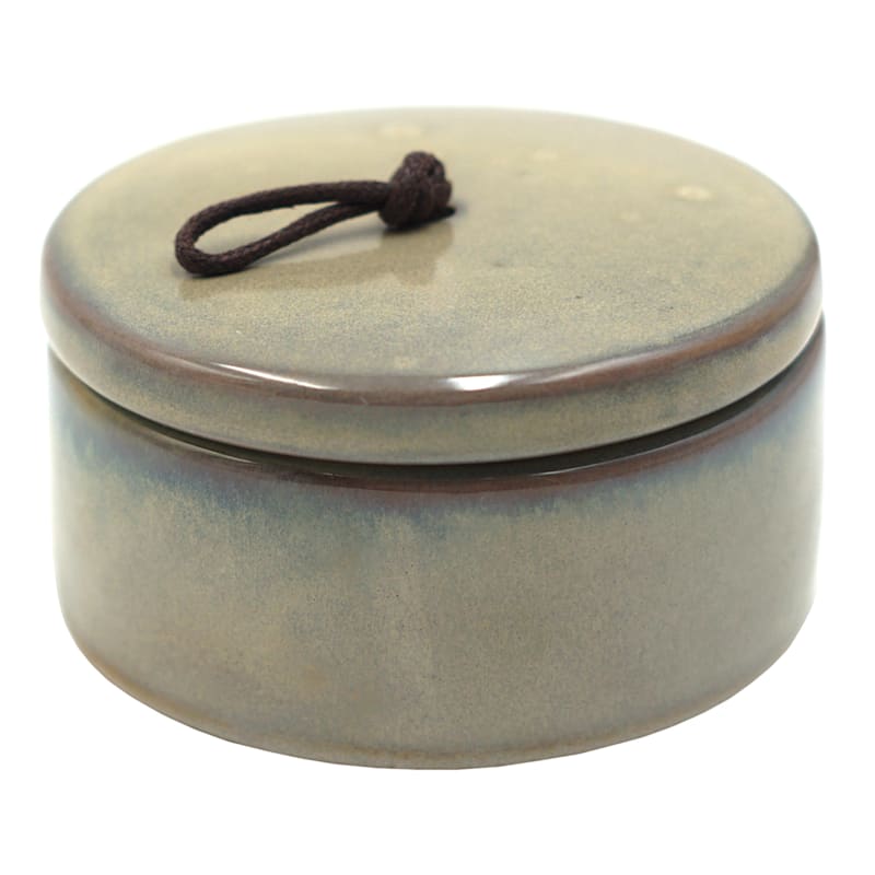 Ty Pennington Grey Round Ceramic Box, 4x2