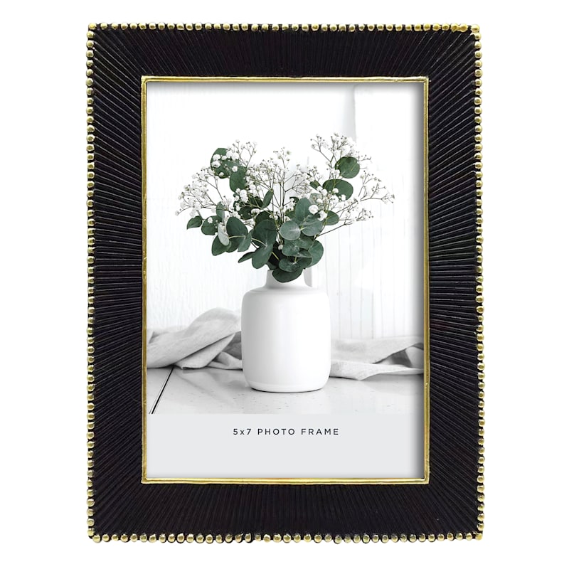 Black & Gold Tabletop Picture Frame, 5x7