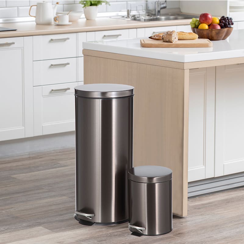 Black Stainless Steel Double Trash Can Drawer for Outdoor Kitchen