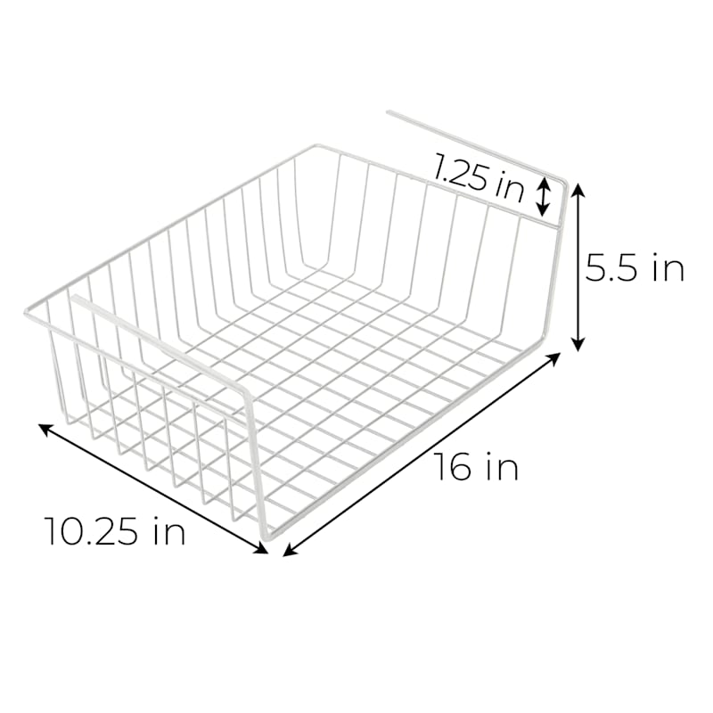 Undershelf Storage Basket Under Shelf Wire Basket Household Metal
