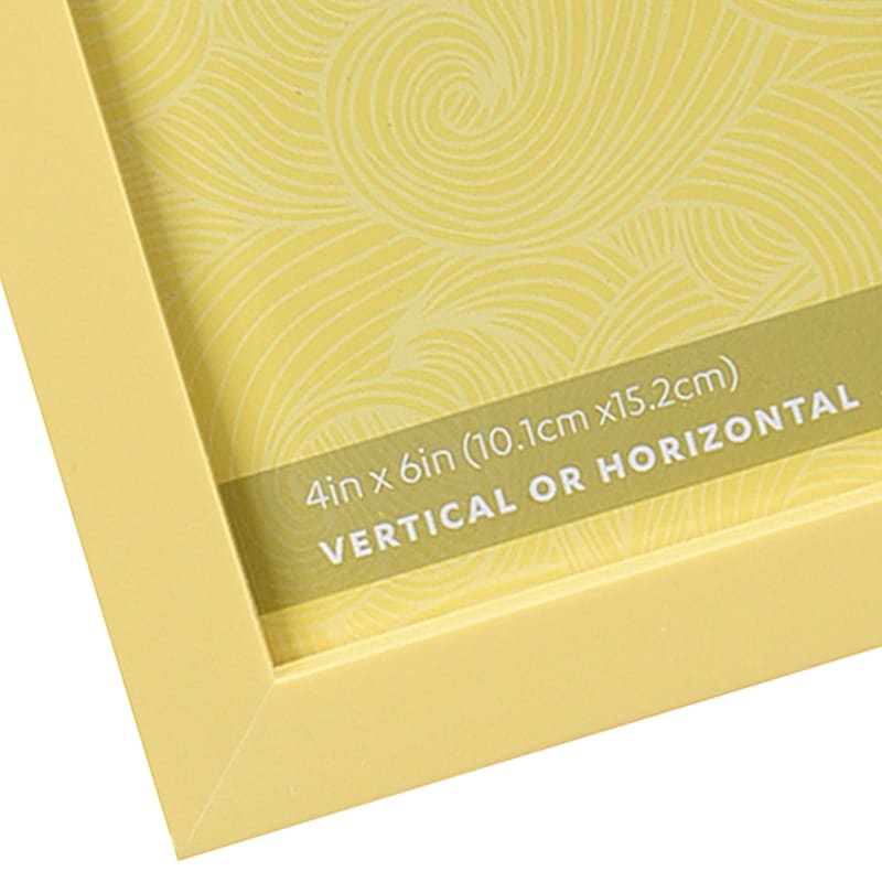 Yellow Tabletop Picture Frame, 4x6