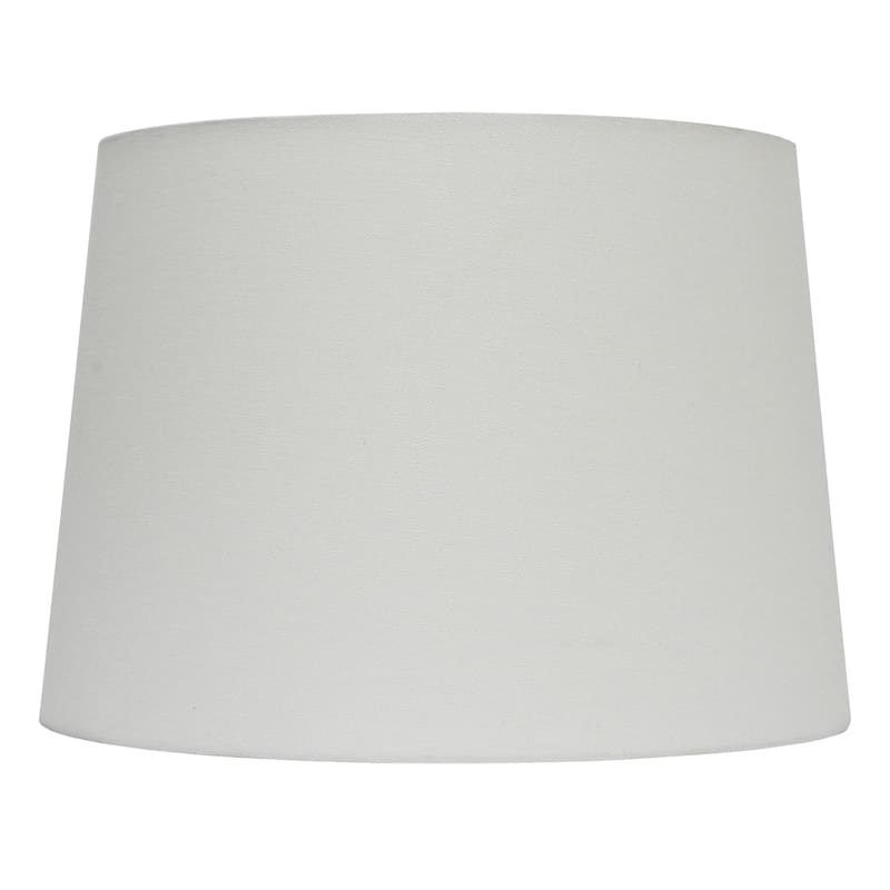 Off-White Satin Tapered Drum Medium Table Lamp Shade, 12x14x10