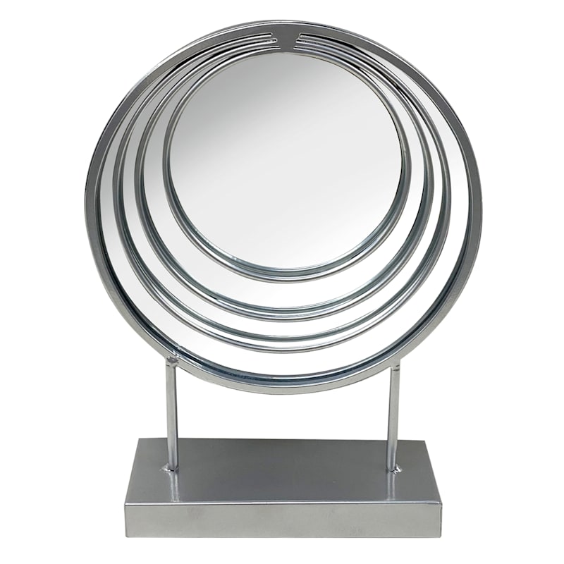 Round mirror deals with stand