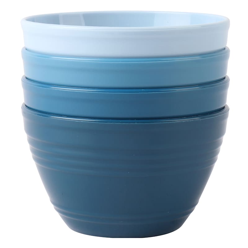 4-Piece Blue Ombre Prep Bowl Set, Melamine Sold by at Home