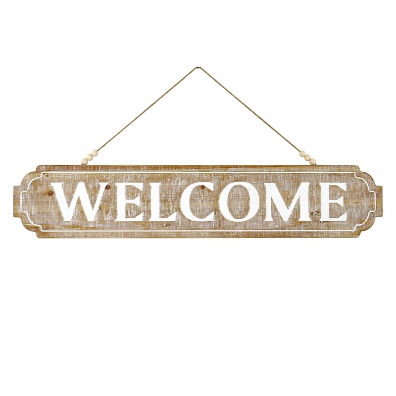 Honeybloom Welcome Wall Sign, 37x8