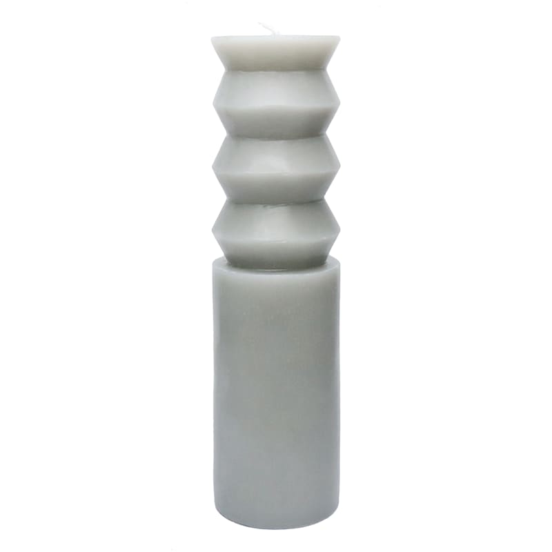 Crosby St. Grey Unscented Totem Pillar Candle, 2x8