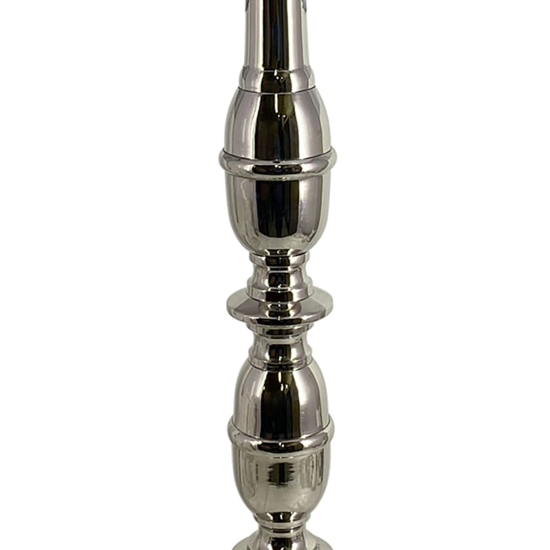 Oversized Silver Floor Candle Holder, 32"