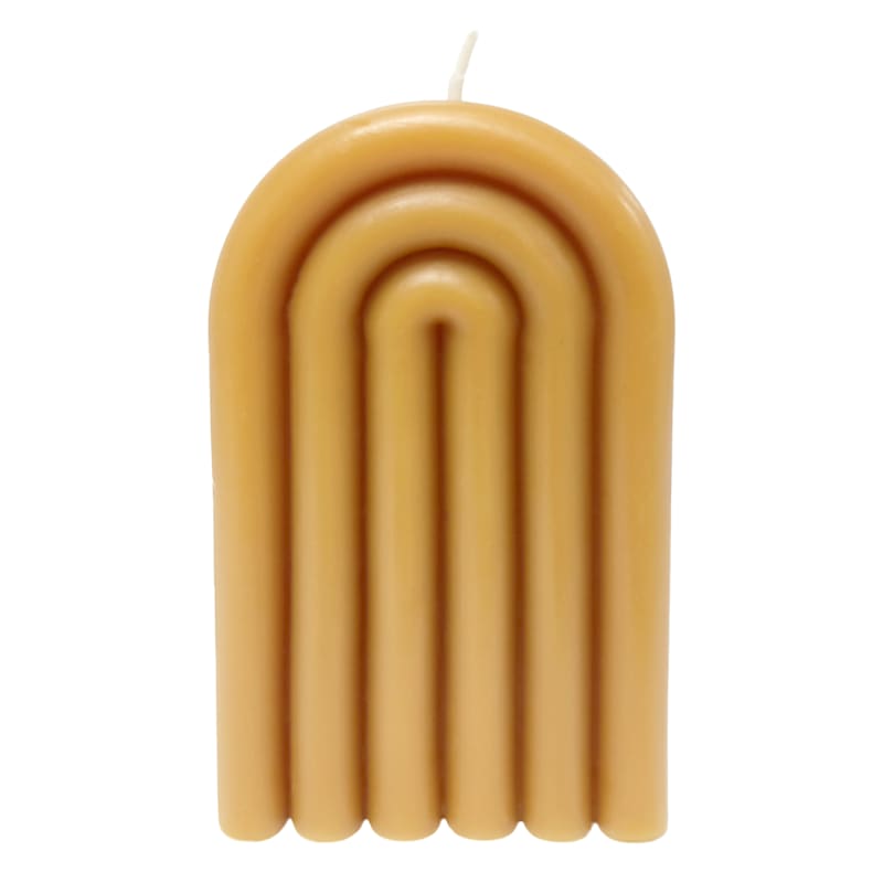Tan Rainbow Arch Candle, Small