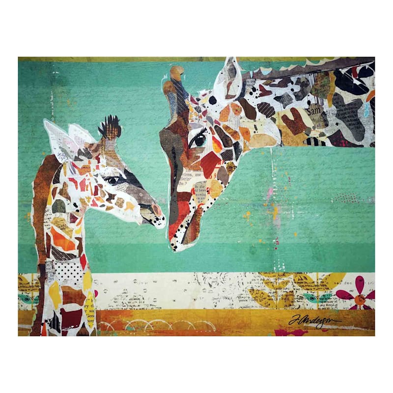 Giraffes Canvas Wall Art, 28x22