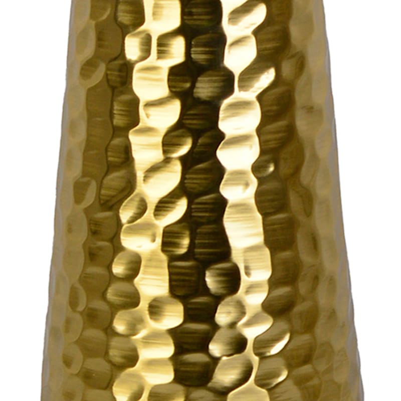 Found & Fable Gold Hammered Metal Table Lamp, 19"