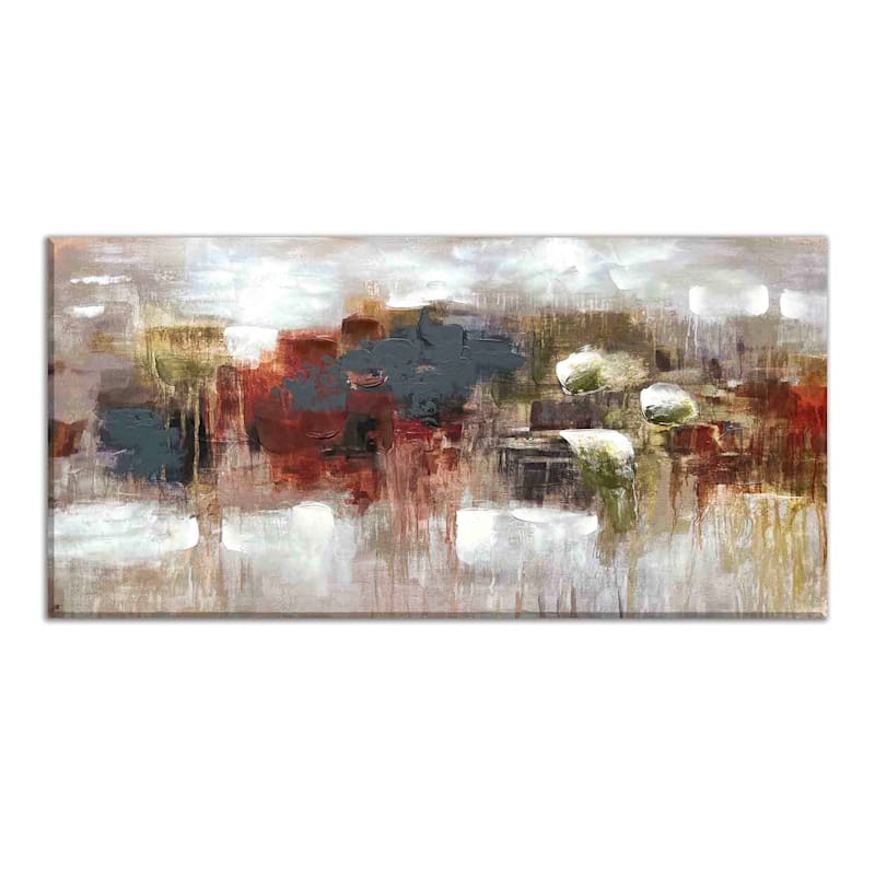 Abstract Enhanced Canvas Wall Art, 27x55