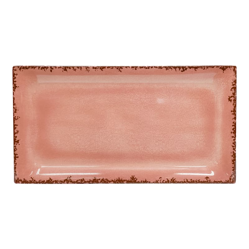 Honeybloom Pink Melamine Serving Tray, 16x8.5