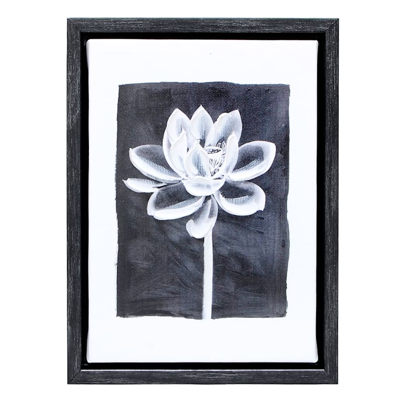 Found & Fable Flower Framed Canvas Wall Art, 5x7