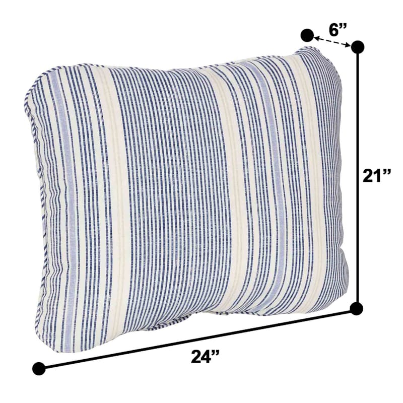 Calisto Striped Corded Outdoor Back Cushion
