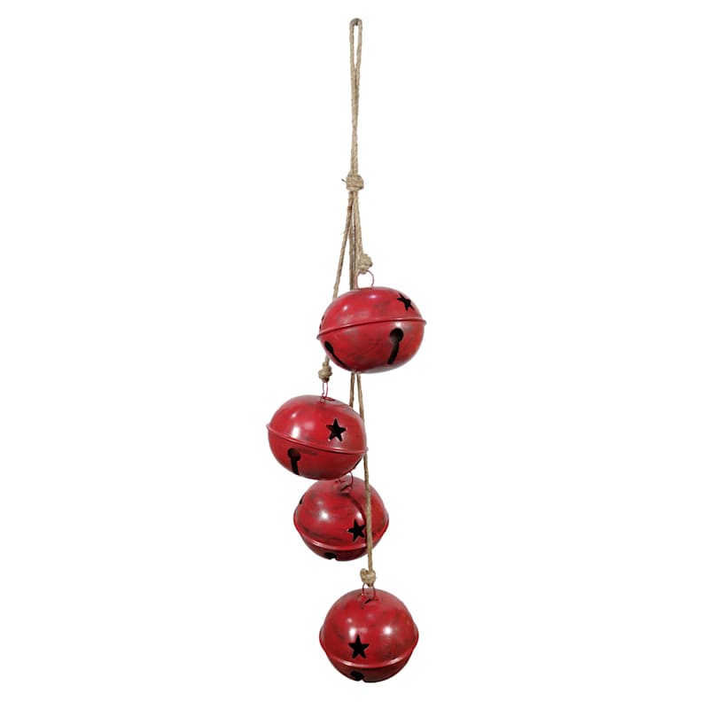 Contemporary Home Living 12.5 Maroon Red Round Christmas Bell
