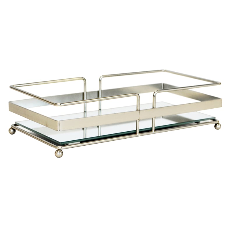 Rectangular outlet mirror tray