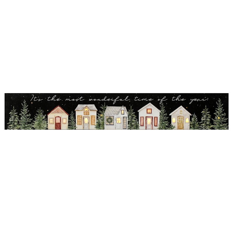 Lighted Fiber Optic and LED Canvas 16x20 - A Christmas Journey The Holiday Aisle