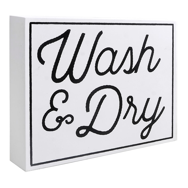 Wash & Dry Wood Sign, 8x10