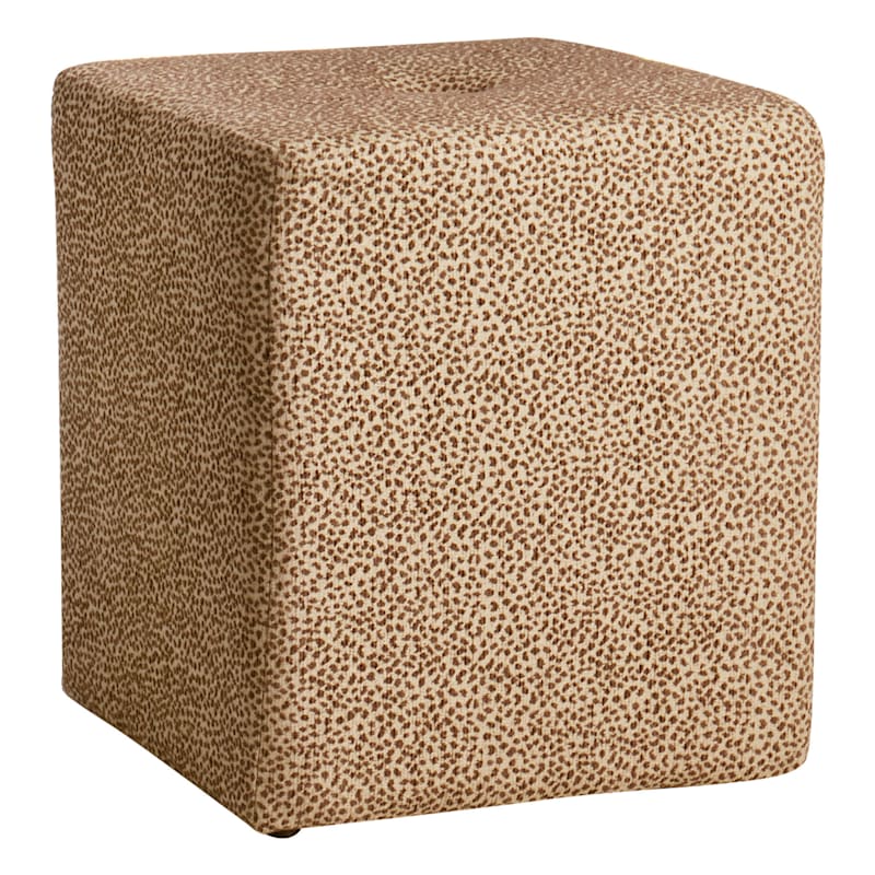 Found & Fable Spot Ottoman, Brown