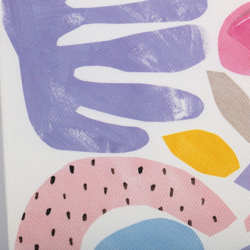 Glass Framed Abstract Wall Art, 16"