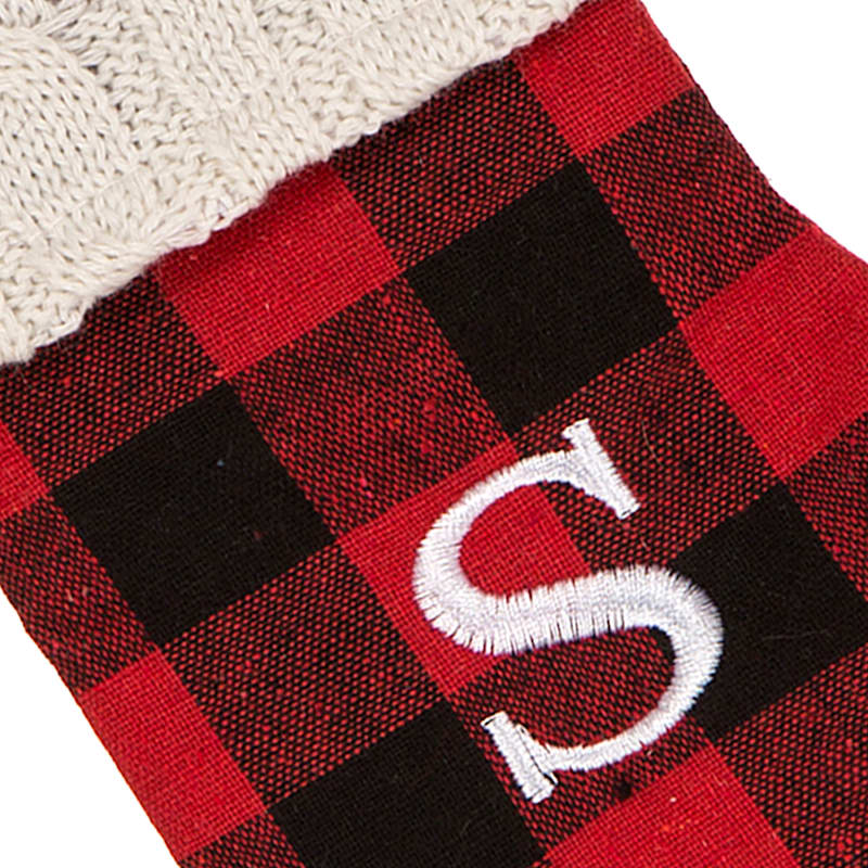 23” Red and Black Buffalo Plaid Stockings