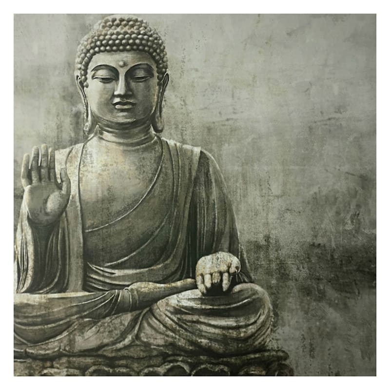 Found & Fable Buddha Canvas Wall Art, 24"
