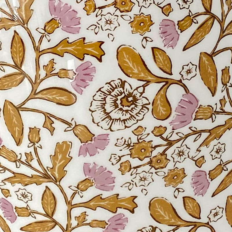 Honeybloom Pink & White Floral Design Vase, 10"