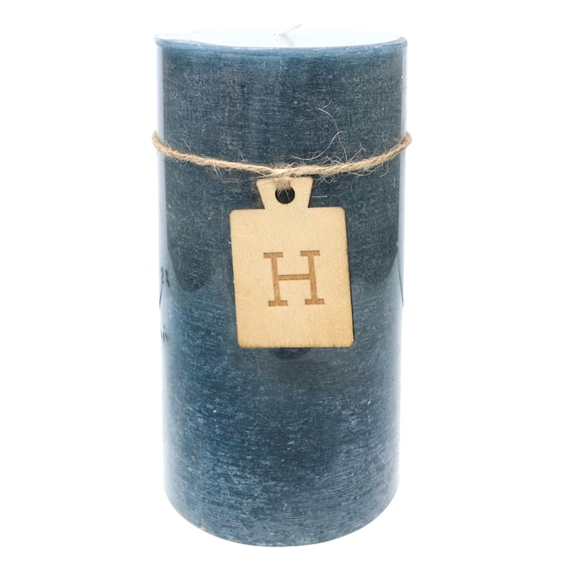 Honeybloom Dark Navy Blue Unscented Pillar Candle, 3x6