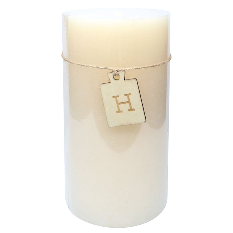 Honeybloom Ivory Unscented Pillar Candle, 4x8