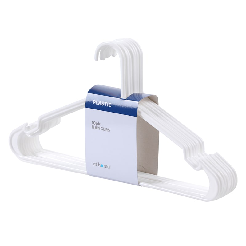 at Home 10-Pack 16 x 9 x 0.2 White Hanger Set