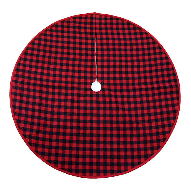 Homespun Holiday Red Black Plaid Tree Skirt 48in At Home