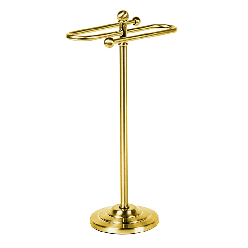 Kitchen Details Satin Gold Metal Freestanding Paper Towel Holder in the Paper  Towel Holders department at