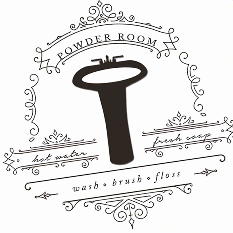 Framed Powder Room Wall Art, 11x14