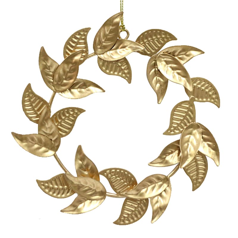 Providence Gold Leaf Wreath Ornament, 5