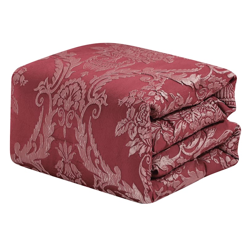 Classic Jacquard Bedding Set Solid Red Duvet Cover Simple King Size Co –  Pgmdress