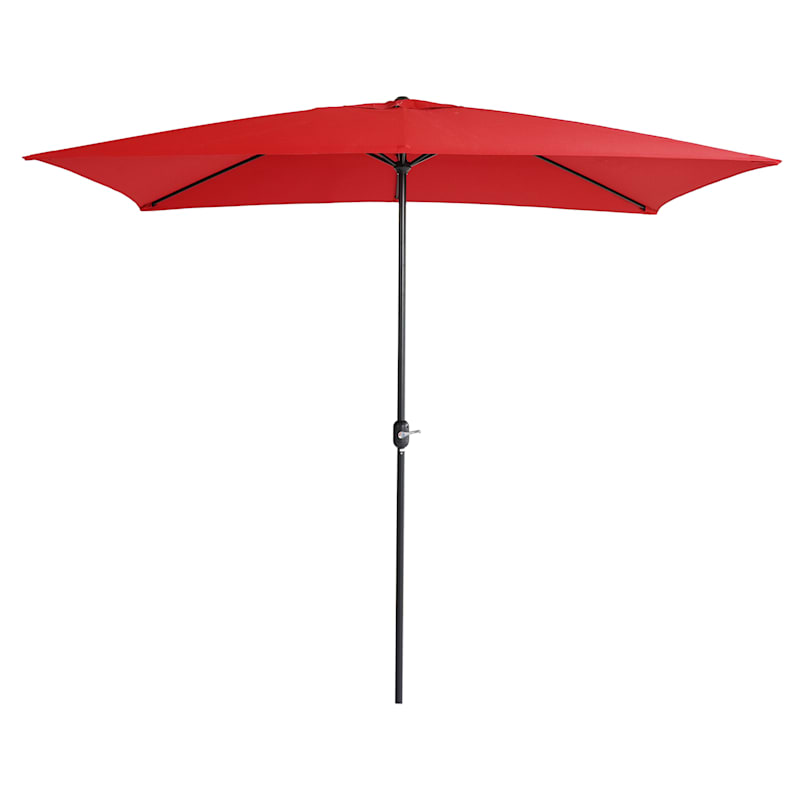 Cherry Red Outdoor Crank Umbrella, 10'