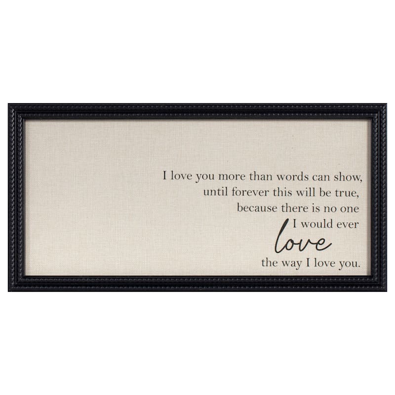 Providence Framed I Love You Sentiment Wall Sign, 10x20