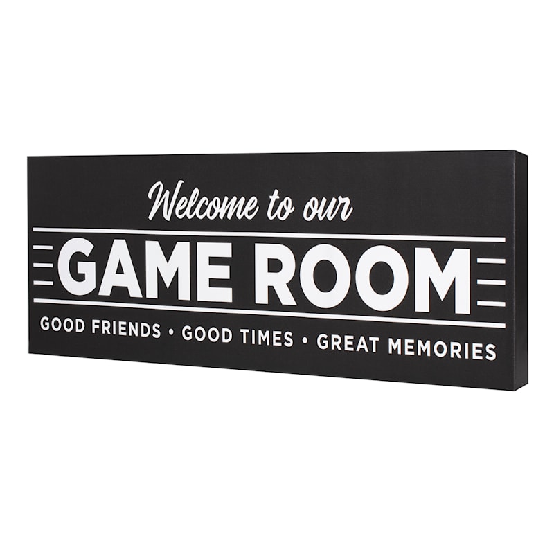 Game Room Canvas Wall Decor, 36x12
