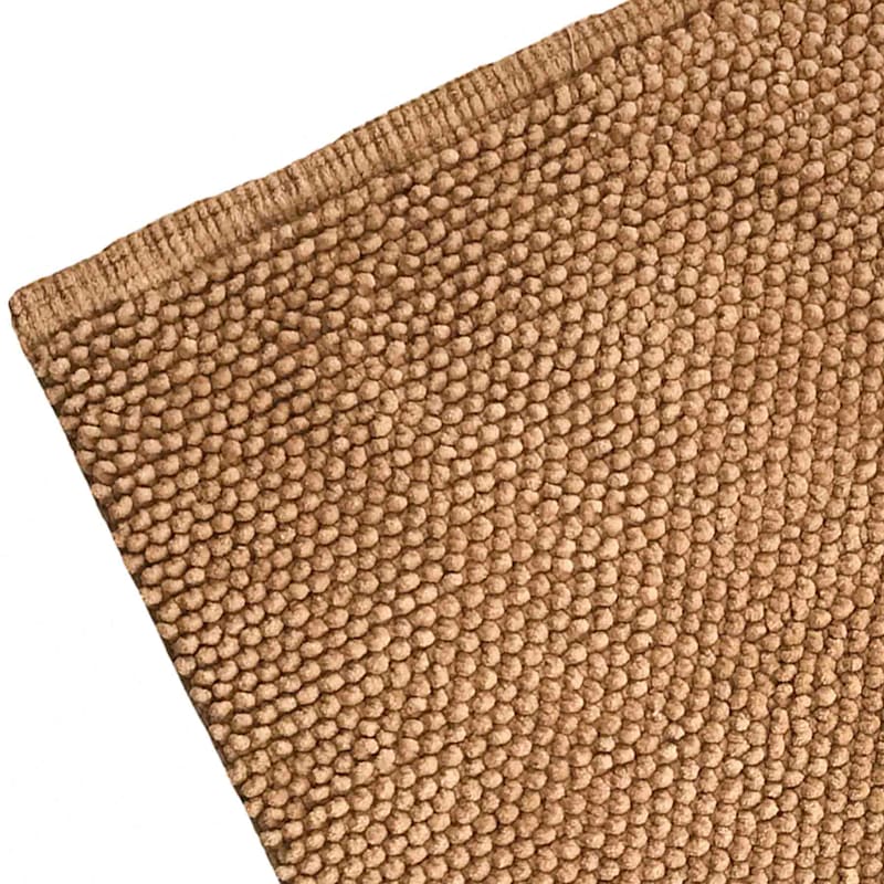 Honeybloom Monroe Brown Cotton Bath Rug, 20x30