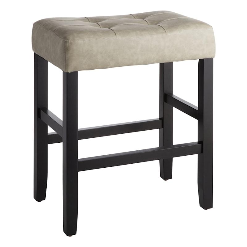 Madison leather cheap black counter stool
