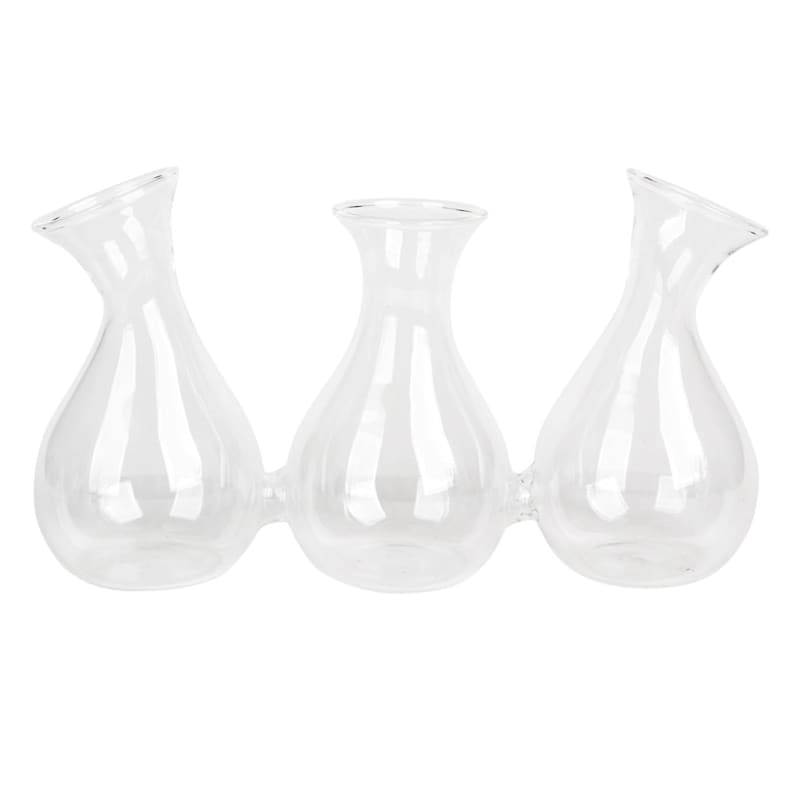 3-Part Bud Glass Vase, 5